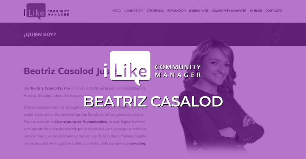 Beatriz Casalod · iLike Community Manager